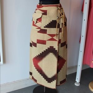 Vintage Ralph Lauren Wool Wrap Skirt